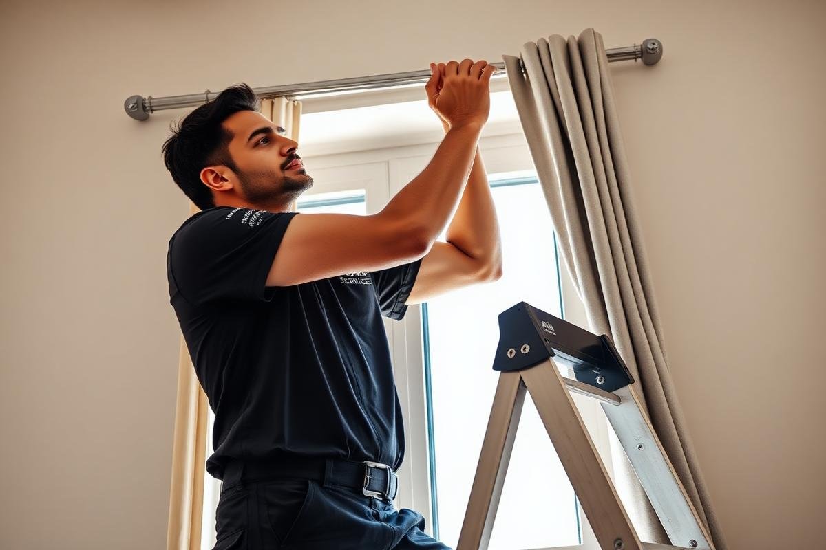 Curtain Rod Installation in Islamabad and Rawalpindi by Laraib Home Services