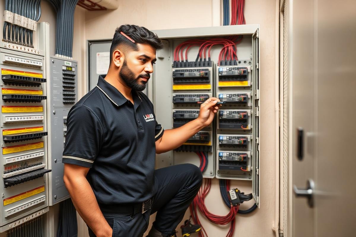 DB panel installation and circuit testing